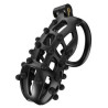Point Up XXL chastity cage 12 x 4 cm Black
