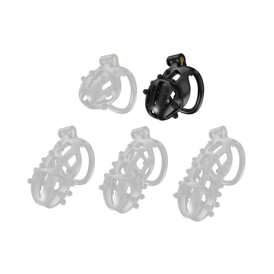 Cage de chasteté Point Up M 8 x 3.7 cm Noire