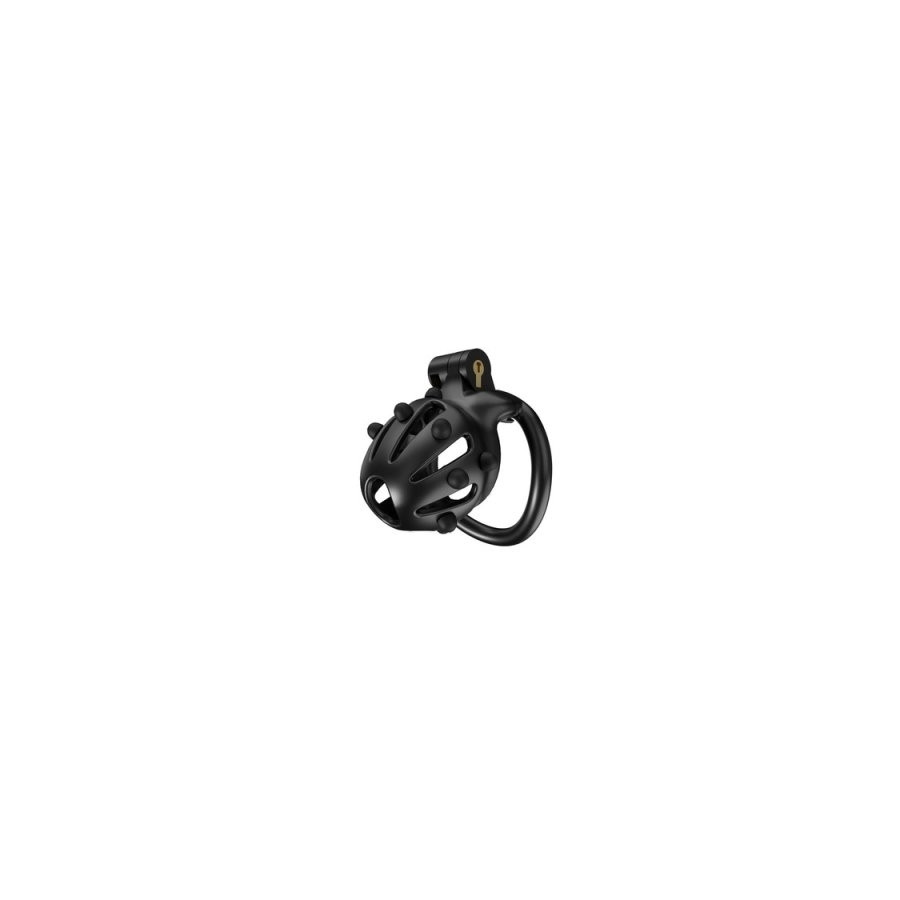 Point Up S chastity cage 6 x 3.5 cm Black