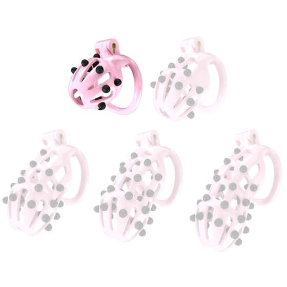 Point Up S 6 x 3.5 cm Pink chastity cage