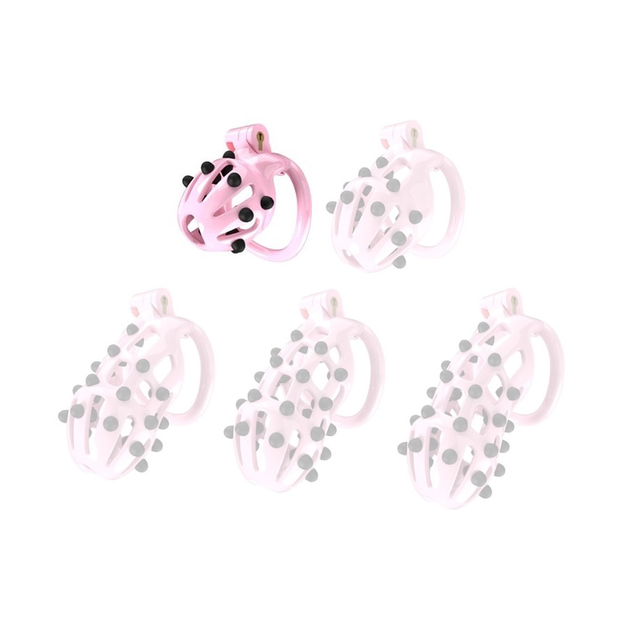 Point Up S 6 x 3.5 cm Pink chastity cage