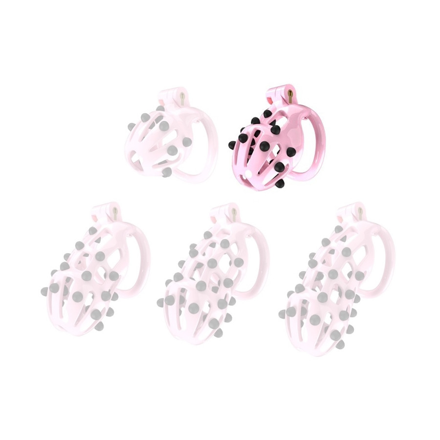 Point Up M 8 x 3.7 cm Pink chastity cage