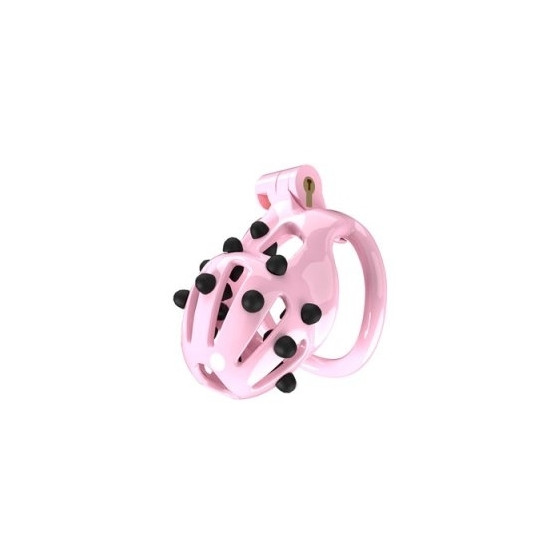 Point Up M 8 x 3.7 cm Pink chastity cage
