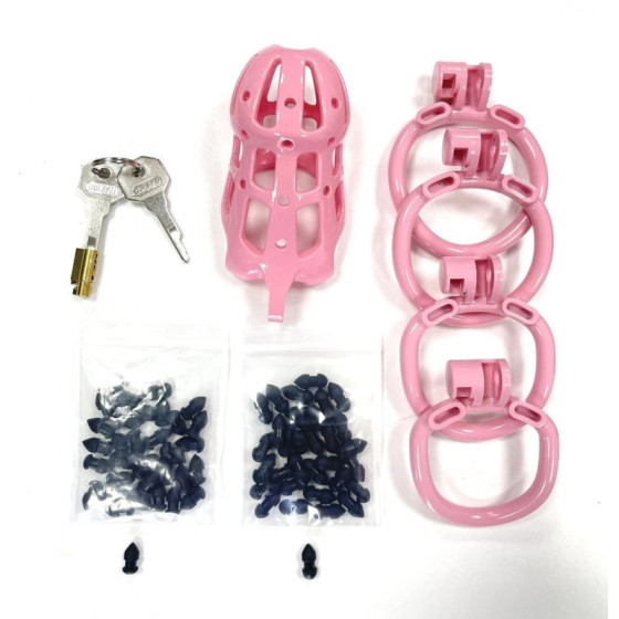 Point Up chastity cage L 10 x 4 cm Pink