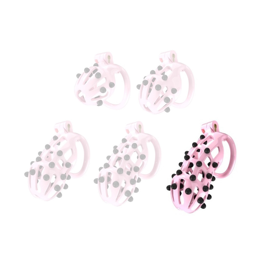 Point Up XXL chastity cage 12 x 4 cm Pink
