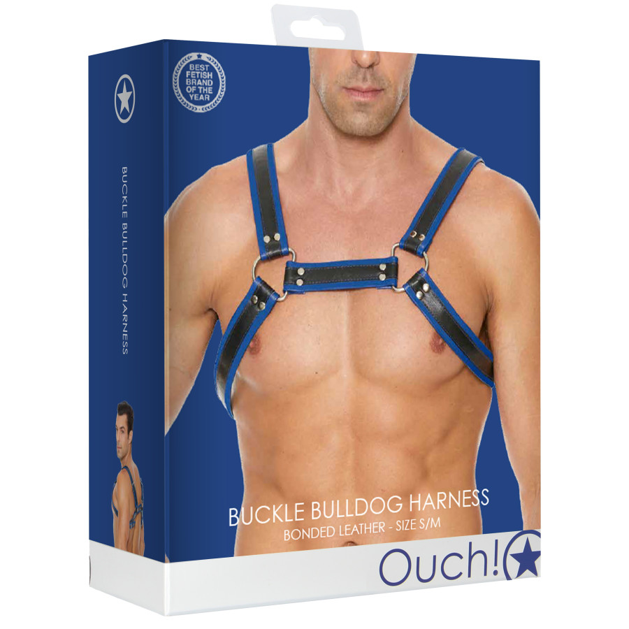 Harnais Buckle Bulldog Noir-Bleu