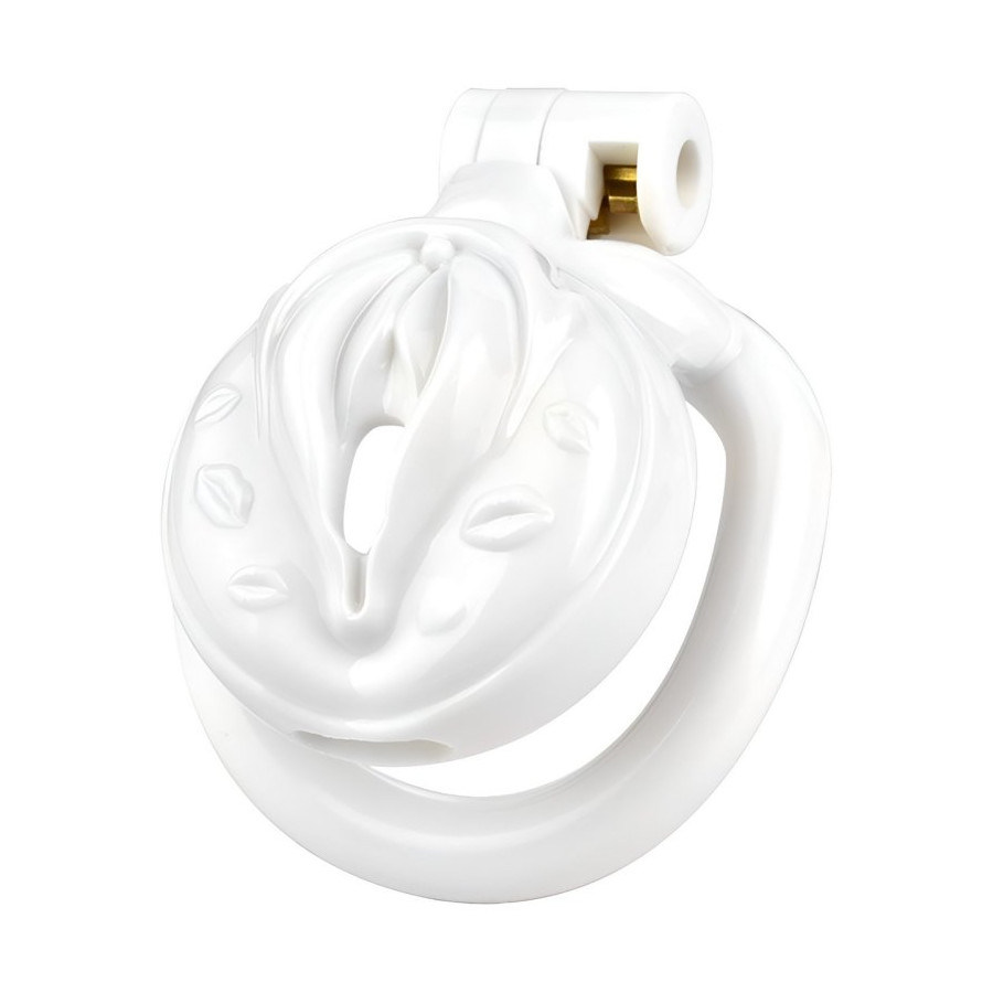 Cage de Chasteté Sissy Kiss 3.5 x 3.8cm Blanc
