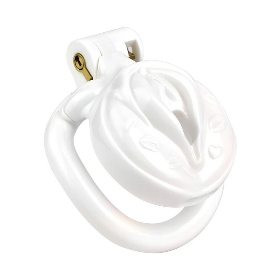 Cage de Chasteté Sissy Kiss 3.5 x 3.8cm Blanc