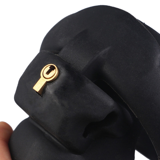 Cage de Chasteté Silicone Flexty S 9 x 3.5cm Noire