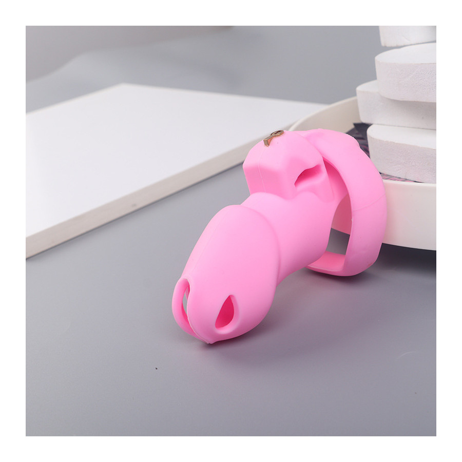 Cage de Chasteté Flexty M 10.5 x 3.5cm Rose