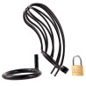 Cage de Chasteté en métal Grille 12 x 3.5cm | Anneau 50mm Noir