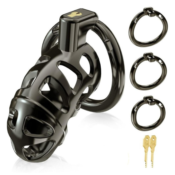 Cage de chasteté Very Lock 10.5 x 3.5 cm Noire
