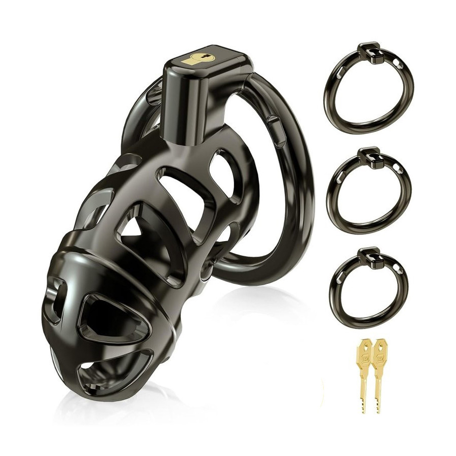 Cage de chasteté Very Lock 10.5 x 3.5 cm Noire