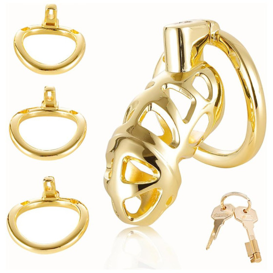 Very Lock chastity cage 10.5 x 3.5 cm Gold-plated