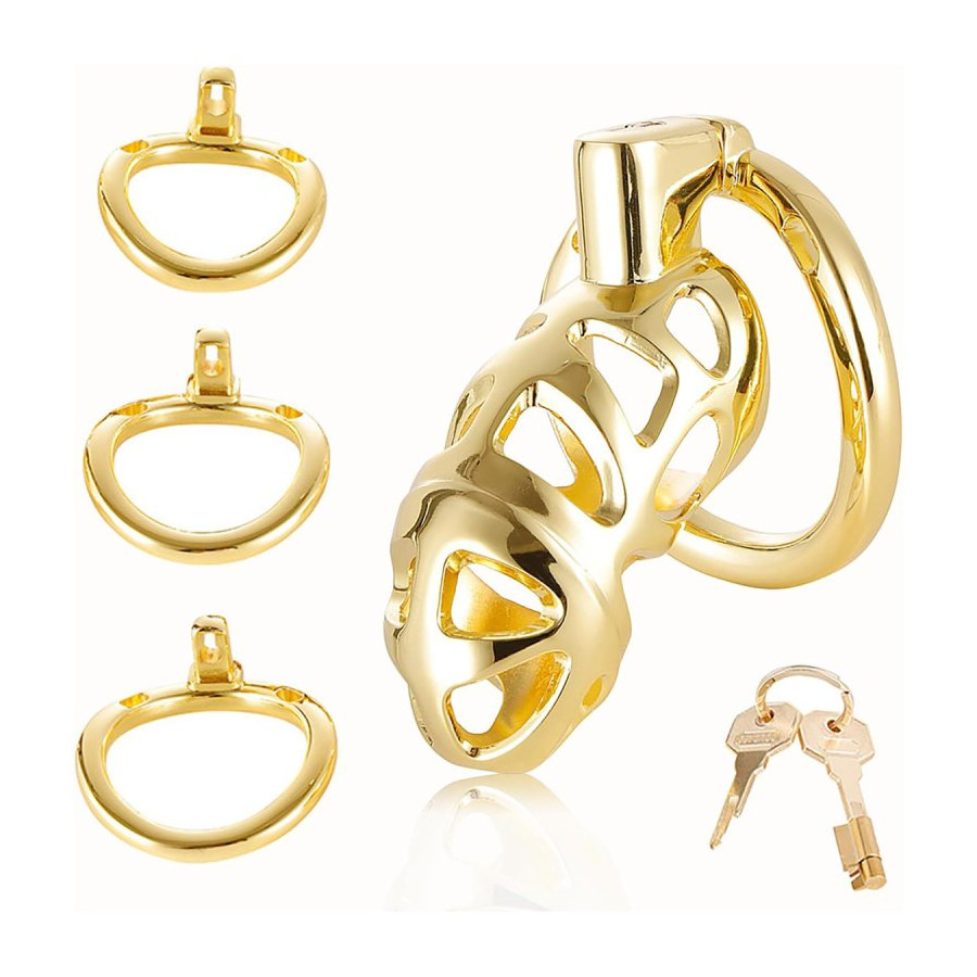 Cage de chasteté Very Lock 10.5 x 3.5 cm Dorée
