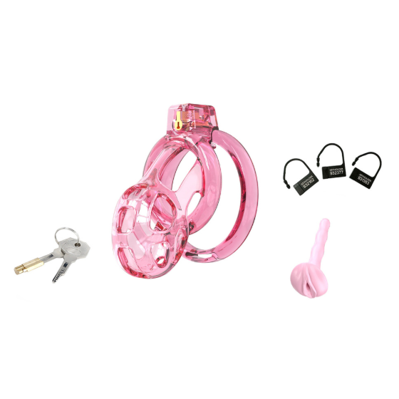 Cage de Chasteté Lock Cobra L 8.5 x 4cm Rose