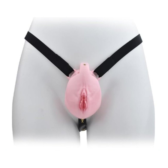 Cage de Chasteté avec Harnais Sislab 5.5 x 3.5cm Rose