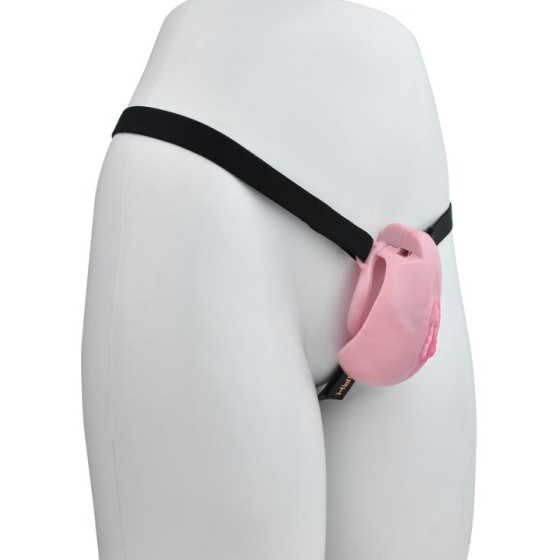 Cage de Chasteté avec Harnais Sislab 5.5 x 3.5cm Rose