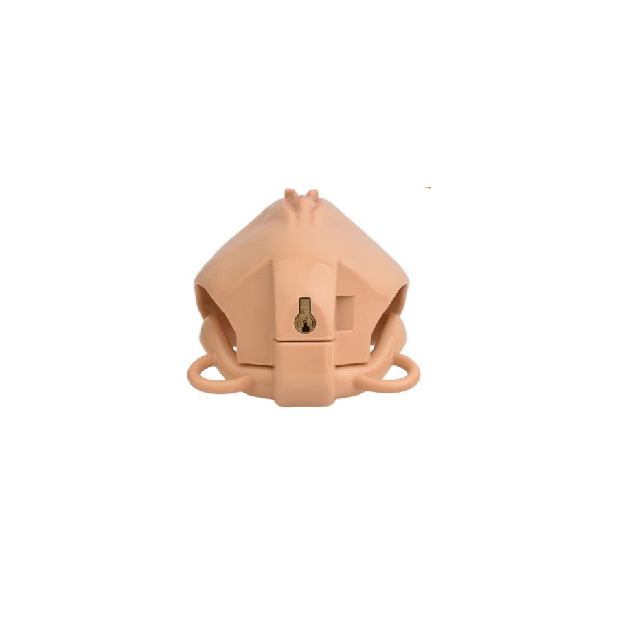 Cage de Chasteté avec Harnais Sislab 5.5 x 3.5cm Beige