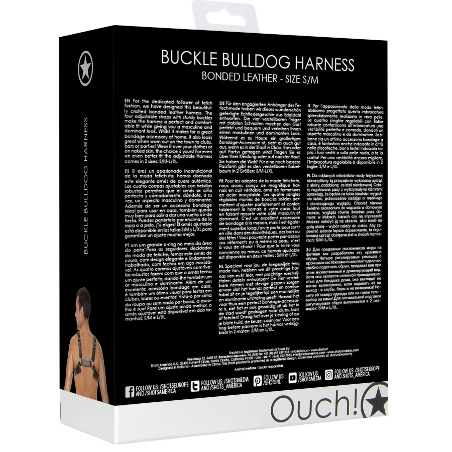 Harnais Buckle Bulldog Noir