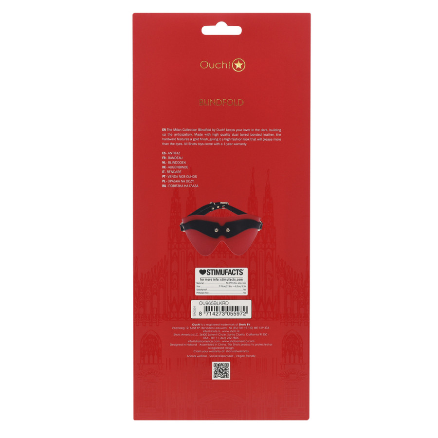 Masque SM Milan Noir et Rouge