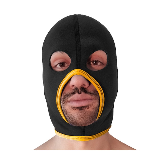 Cagoule Eyes Face Brutus Noire-Jaune