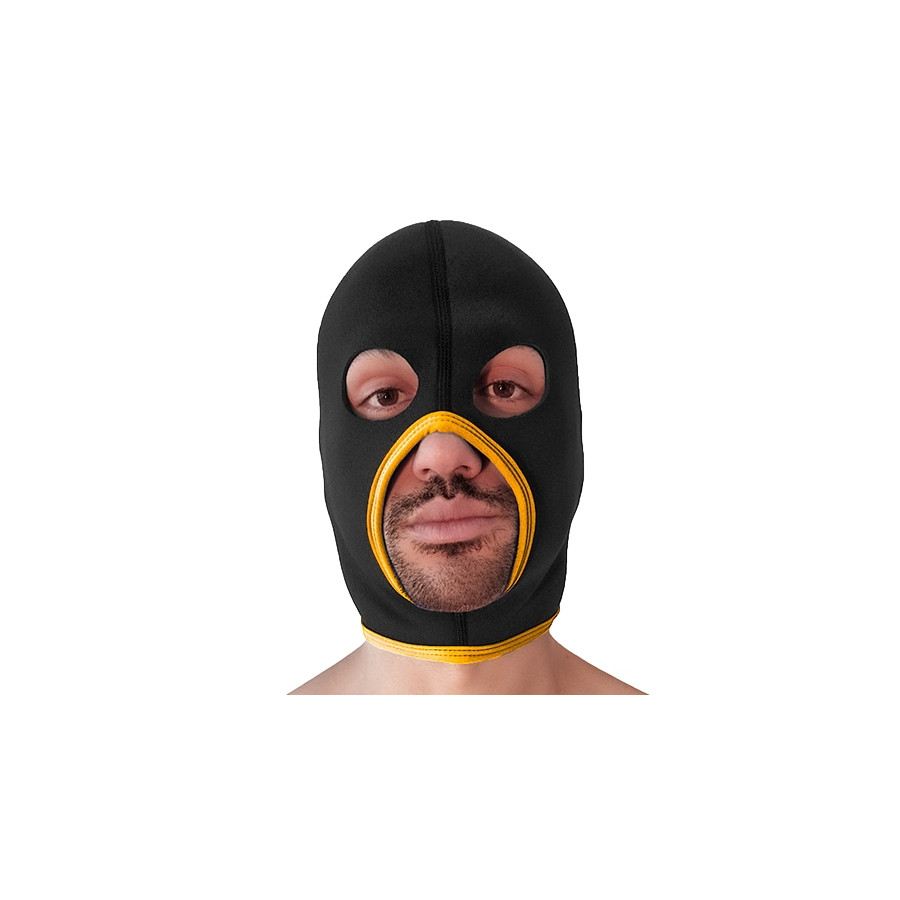 Cagoule Eyes Face Brutus Noire-Jaune