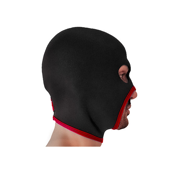 Cagoule Eyes Face Brutus Noire-Rouge