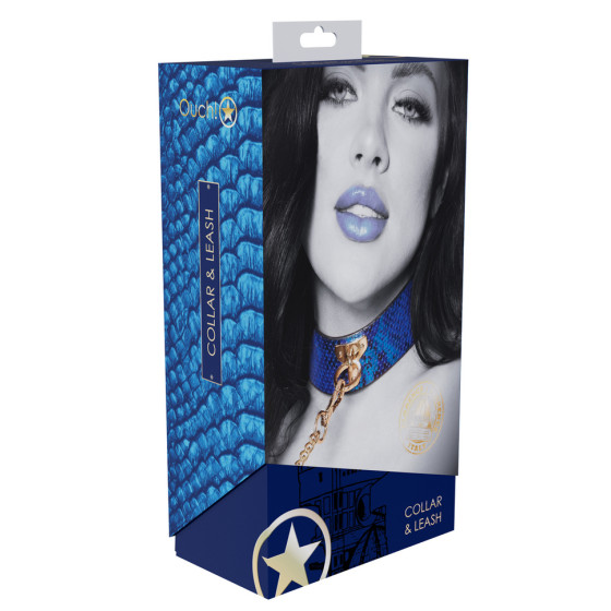 Collection Florence - Collier avec laisse - Bleu