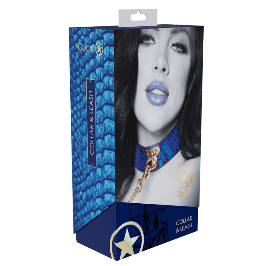 Collection Florence - Collier avec laisse - Bleu