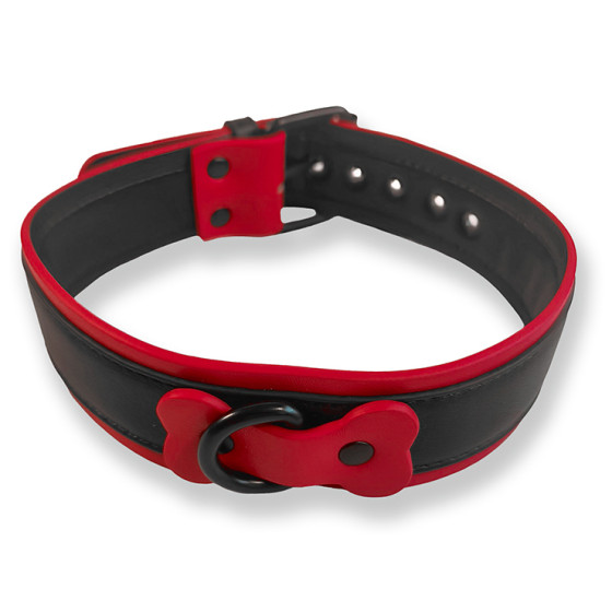Puppy Collar Black-Red