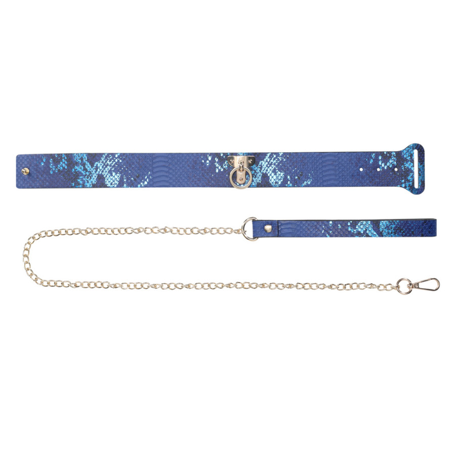 Collection Florence - Collier avec laisse - Bleu