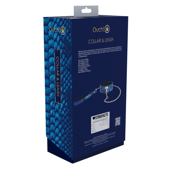 Collection Florence - Collier avec laisse - Bleu