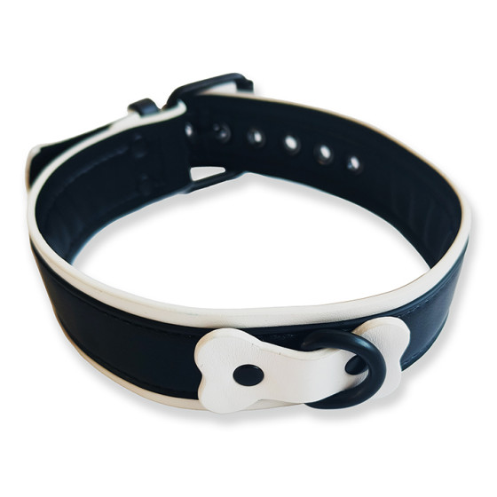 Puppy Collar Black-White