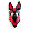 Cagoule Puppy Hood Noire et Rouge