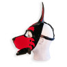 Cagoule Puppy Hood Noire et Rouge