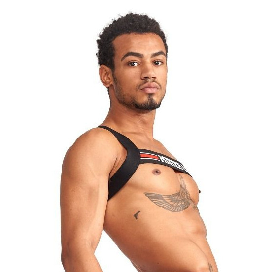 Harnais élastique X-Back Noir-Rouge