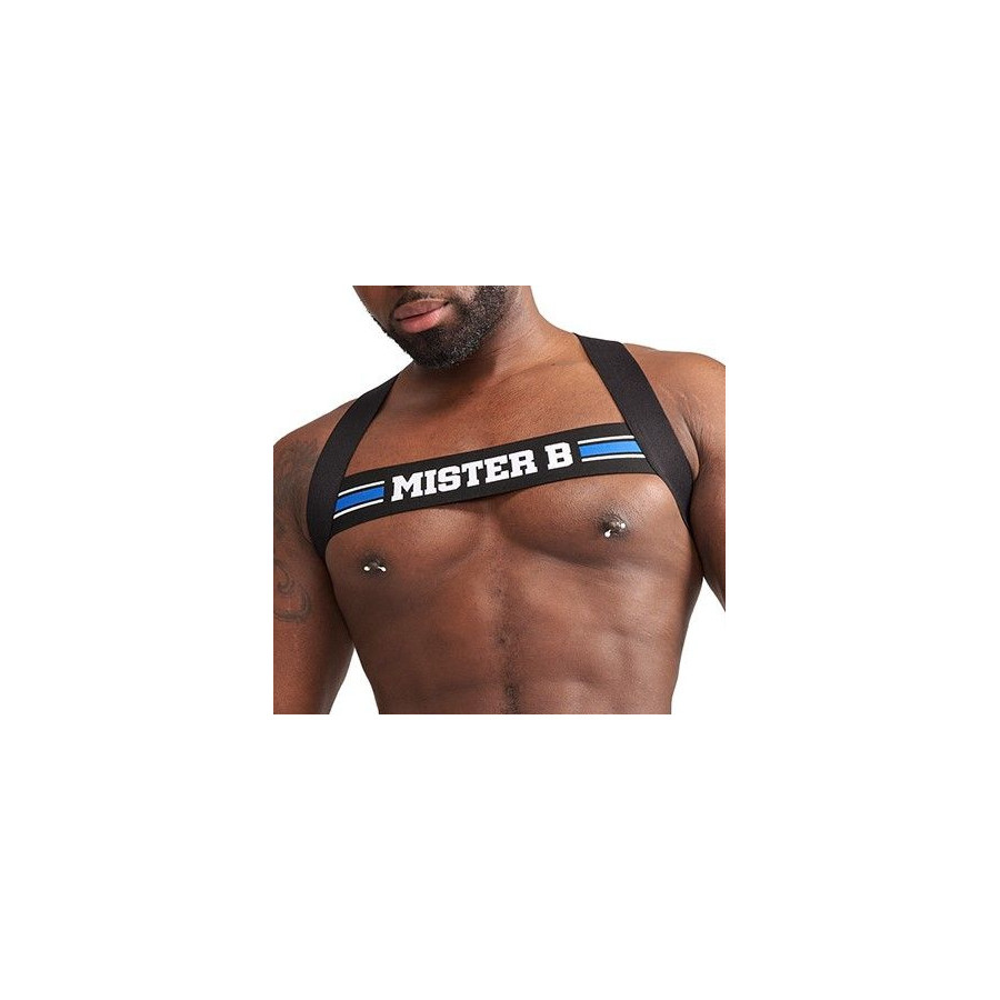 Harnais élastique X-Back Noir-Bleu