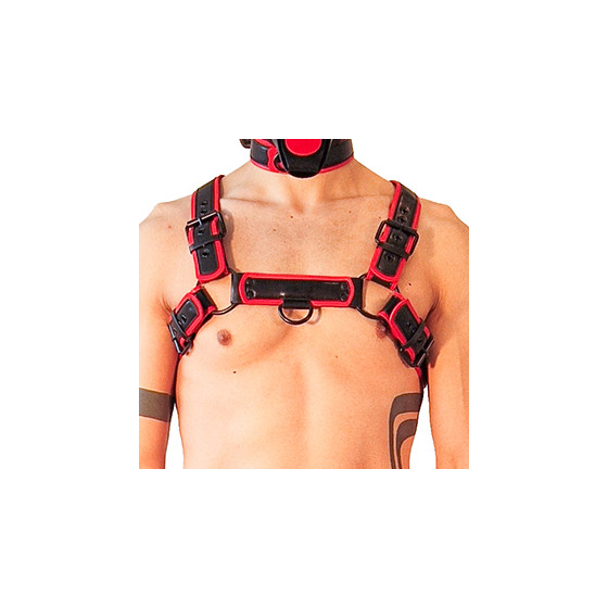 Harnais Puppy Harness Noir-Rouge