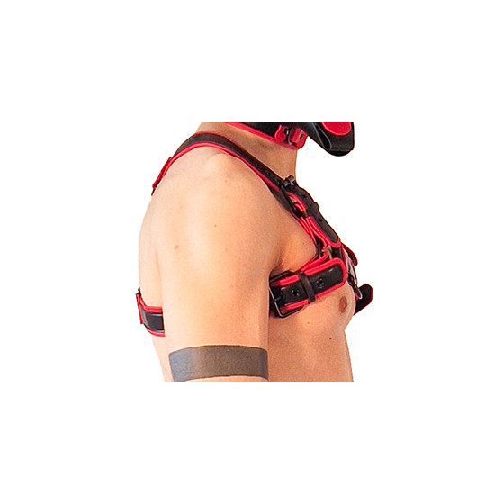 Harnais Puppy Harness Noir-Rouge