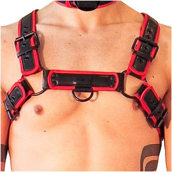 Harnais Puppy Harness Noir-Rouge