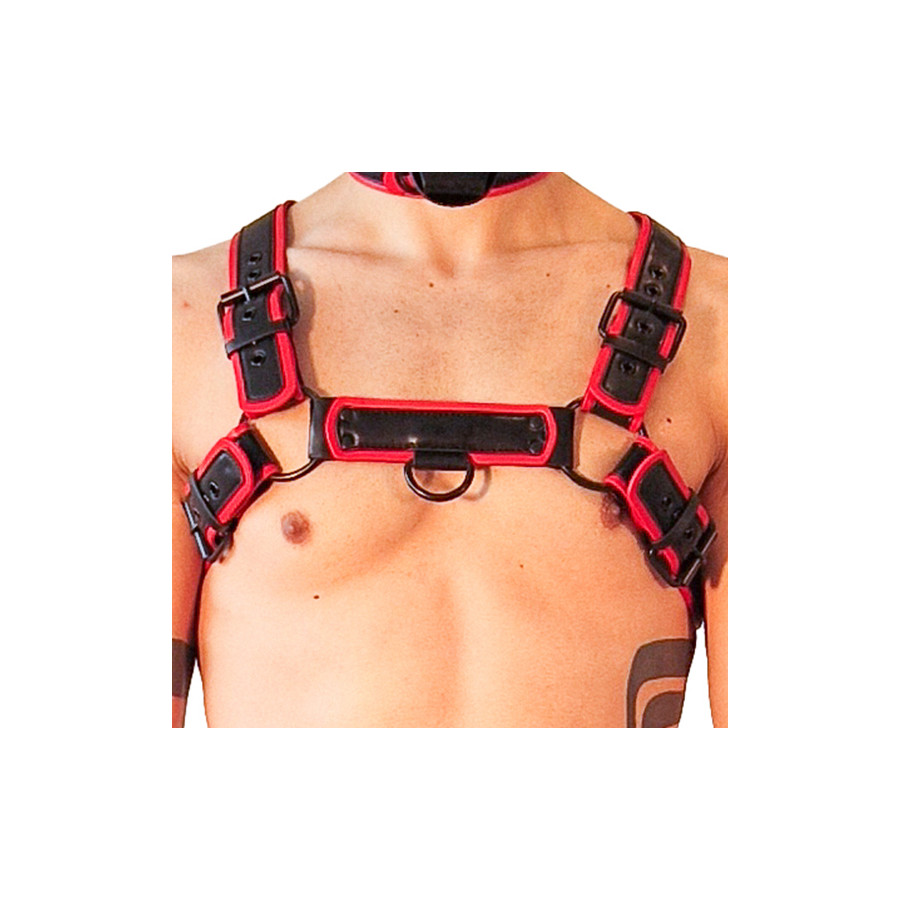 Harnais Puppy Harness Noir-Rouge
