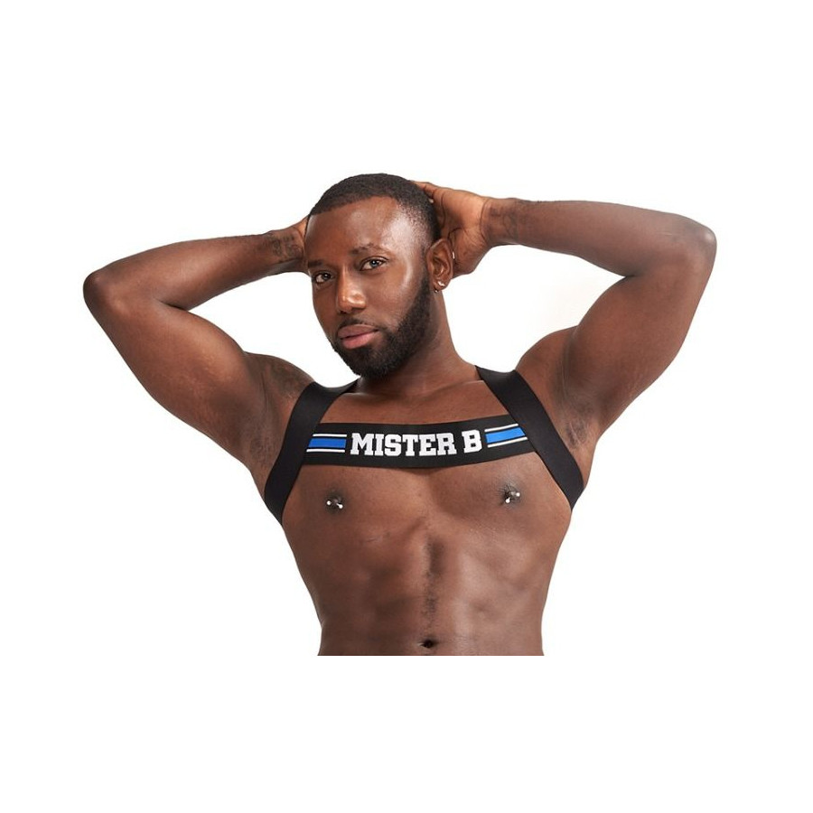 Harnais élastique X-Back Noir-Bleu