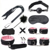 Kit Sm Bondage Push 9 Pieces Black-pink