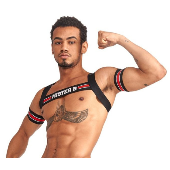 Harnais élastique X-Back Noir-Rouge