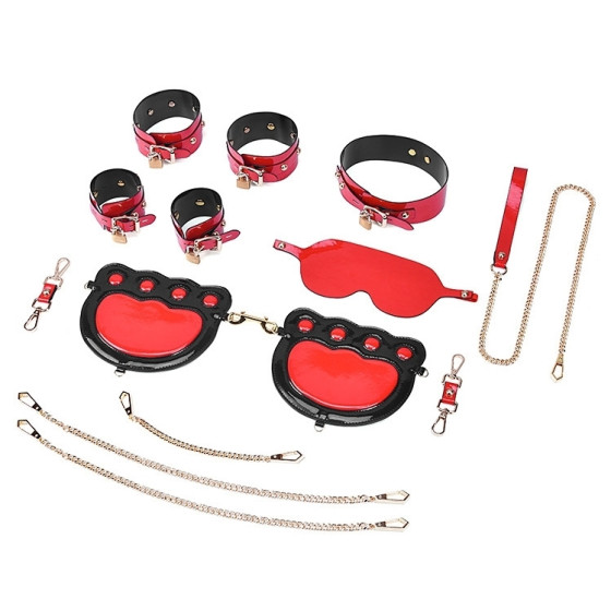 Kit Bondage 7 Pièces Lina Rouge