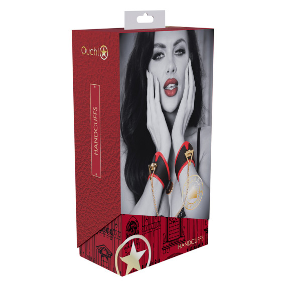 Menottes de Poignets Milan Noir et Rouge