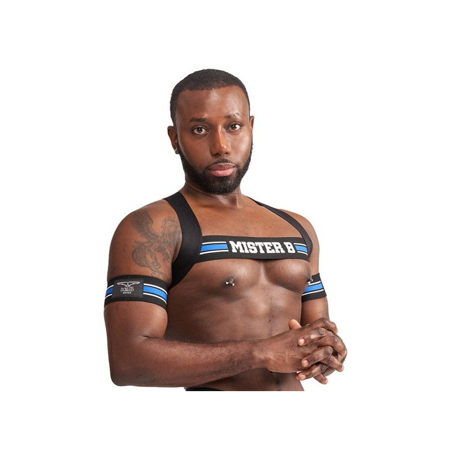 Harnais élastique X-Back Noir-Bleu