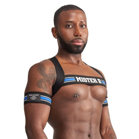 Harnais élastique X-Back Noir-Bleu