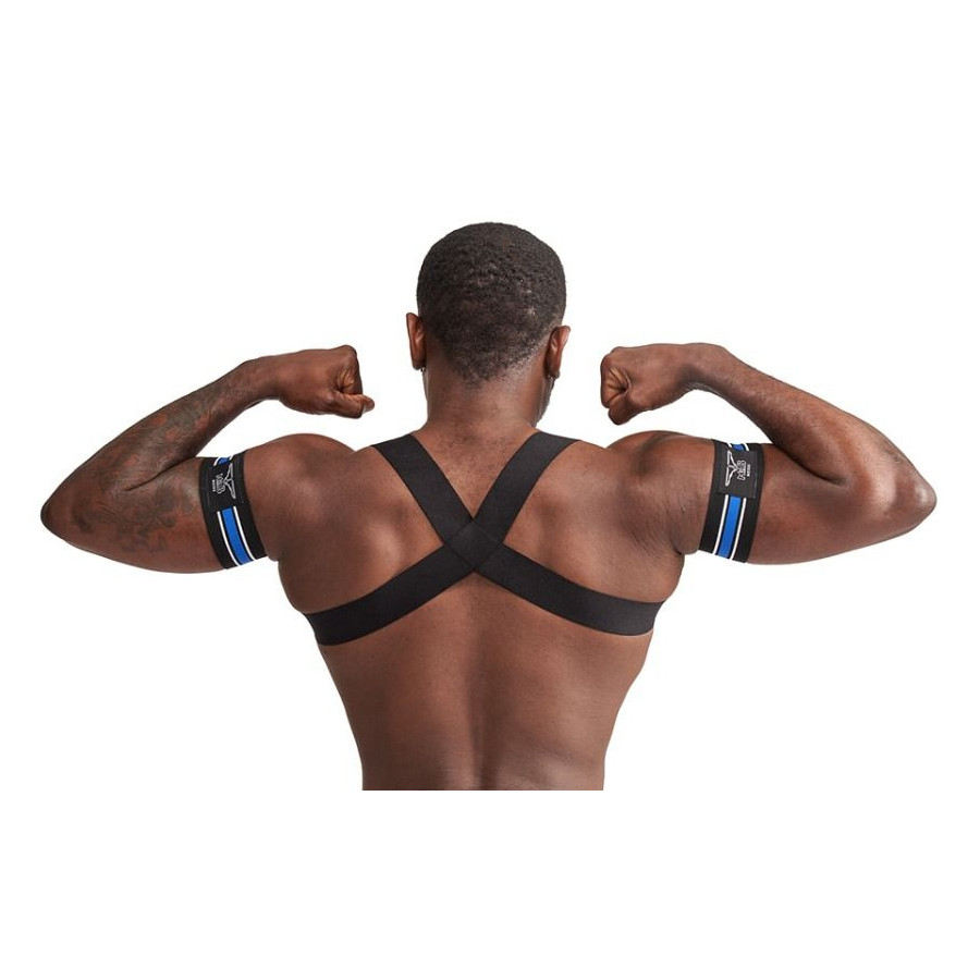 Harnais élastique X-Back Noir-Bleu